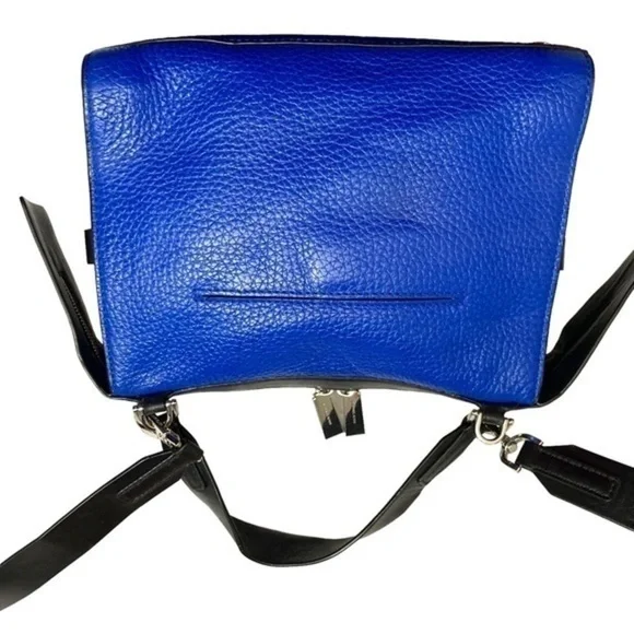 Michael kors blue and black leather Ingrid two way bag rare